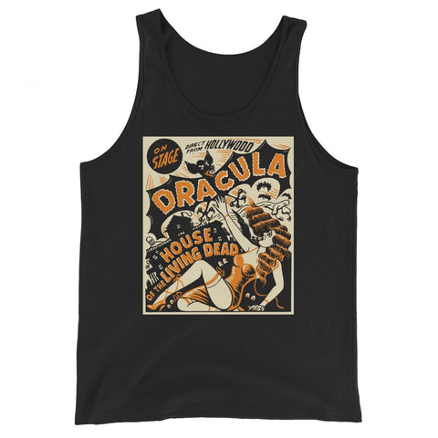 Dracula From Above Unisex Tank Top - XS - Pulp & Stitch