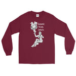 Elevate Your Spirits Unisex Long Sleeve Shirt - Maroon - Pulp & Stitch