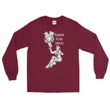 Elevate Your Spirits Unisex Long Sleeve Shirt - Maroon - Pulp & Stitch