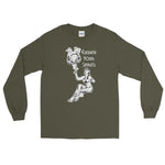 Elevate Your Spirits Unisex Long Sleeve Shirt - Military Green - Pulp & Stitch