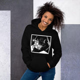 Female with Flower Unisex Hoodie - Black - Pulp & Stitch