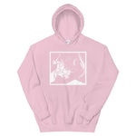 Female with Flower Unisex Hoodie - Light Pink - Pulp & Stitch