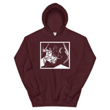 Female with Flower Unisex Hoodie - Maroon - Pulp & Stitch