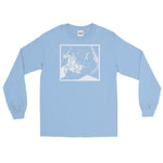 Female with Flower Unisex Long Sleeve Shirt - Light Blue - Pulp & Stitch