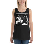 Female with Flower Unisex Tank Top - Black - Pulp & Stitch