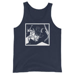 Female with Flower Unisex Tank Top - Navy - Pulp & Stitch