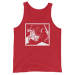 Female with Flower Unisex Tank Top - Red - Pulp & Stitch