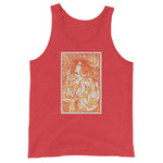 Flower Dress and Hair Unisex Tank Top - Red Triblend - Pulp & Stitch