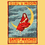 Girl & Moon Unisex Long Sleeve Shirt - Navy - Pulp & Stitch