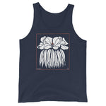 Godetia by Julie de Graag Unisex Tank Top - Navy - Pulp & Stitch