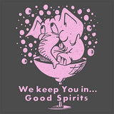 Good Spirits Elephant Unisex T-Shirt - Dark Grey Heather - Pulp & Stitch