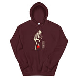 Japanese Creep Skull Unisex Hoodie - Maroon - Pulp & Stitch