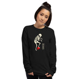 Japanese Creep Skull Unisex Long Sleeve Shirt - Black - Pulp & Stitch