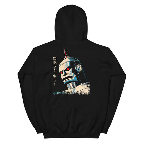 Japanese Killer Robot Unisex Hoodie - Black - Pulp & Stitch