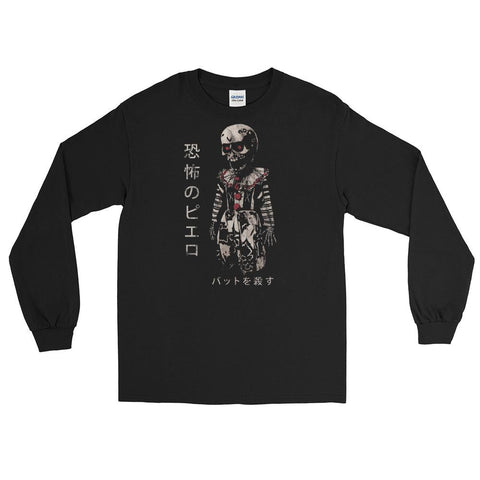 Japanese Terror Clown Unisex Long Sleeve Shirt - Black - Pulp & Stitch