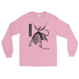 Japanese Tiger Cowboy Unisex Long Sleeve Shirt - Light Pink - Pulp & Stitch