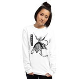 Japanese Tiger Cowboy Unisex Long Sleeve Shirt - White - Pulp & Stitch