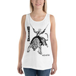 Japanese Tiger Cowboy Unisex Tank Top - White - Pulp & Stitch