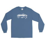 Joyride Skeletons Unisex Long Sleeve Shirt - Indigo Blue - Pulp & Stitch