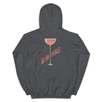 Kampai Japanese Wine Glass Unisex Hoodie - Dark Heather - Pulp & Stitch