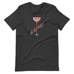 Kampai Japanese Wine Glass Unisex T-Shirt - Dark Grey Heather - Pulp & Stitch