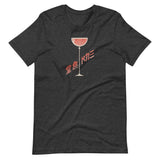 Kampai Japanese Wine Glass Unisex T-Shirt - Dark Grey Heather - Pulp & Stitch