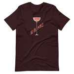 Kampai Japanese Wine Glass Unisex T-Shirt - Oxblood Black - Pulp & Stitch