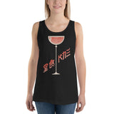 Kampai Japanese Wine Glass Unisex Tank Top - Black - Pulp & Stitch