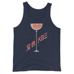 Kampai Japanese Wine Glass Unisex Tank Top - Navy - Pulp & Stitch