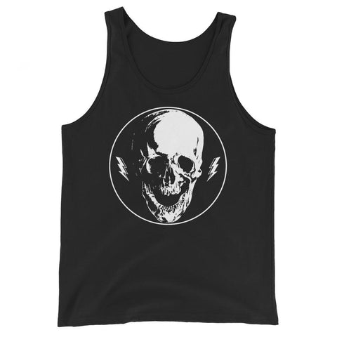 Lightning Skull Unisex Tank Top - Black - Pulp & Stitch