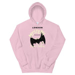 London Mystery Bat Unisex Hoodie - Light Pink - Pulp & Stitch