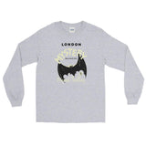 London Mystery Bat Unisex Long Sleeve Shirt - Sport Grey - Pulp & Stitch