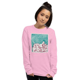 Maze of Hair Unisex Long Sleeve Shirt - Light Pink - Pulp & Stitch