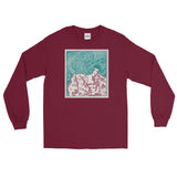 Maze of Hair Unisex Long Sleeve Shirt - Maroon - Pulp & Stitch