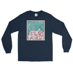 Maze of Hair Unisex Long Sleeve Shirt - Navy - Pulp & Stitch