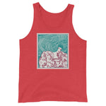 Maze of Hair Unisex Tank Top - Red Triblend - Pulp & Stitch