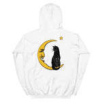 Meow Over the Moon Unisex Hoodie - White - Pulp & Stitch