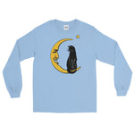 Meow Over the Moon Unisex Long Sleeve Shirt - Light Blue - Pulp & Stitch