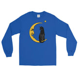 Meow Over the Moon Unisex Long Sleeve Shirt - Royal - Pulp & Stitch