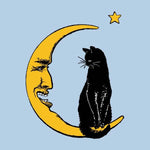 Meow Over the Moon Unisex T-Shirt - Light Blue - Pulp & Stitch