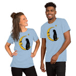 Meow Over the Moon Unisex T-Shirt - Light Blue - Pulp & Stitch