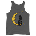 Meow Over the Moon Unisex Tank Top - Asphalt - Pulp & Stitch