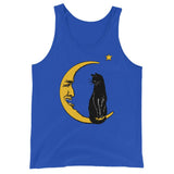 Meow Over the Moon Unisex Tank Top - True Royal - Pulp & Stitch