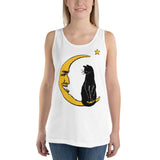 Meow Over the Moon Unisex Tank Top - White - Pulp & Stitch