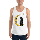 Meow Over the Moon Unisex Tank Top - White - Pulp & Stitch