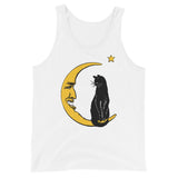 Meow Over the Moon Unisex Tank Top - White - Pulp & Stitch