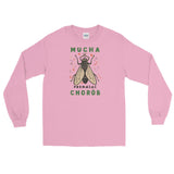 Retro Germ Fly Unisex Long Sleeve Shirt - Light Pink - Pulp & Stitch