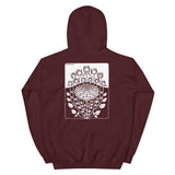 Rose Bush by Julie de Graag Unisex Hoodie - Maroon - Pulp & Stitch