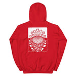 Rose Bush by Julie de Graag Unisex Hoodie - Red - Pulp & Stitch