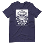 Rose Bush by Julie de Graag Unisex T-Shirt - Heather Midnight Navy - Pulp & Stitch